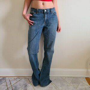 Vtg Lucky Brand Dungarees Jeans Women’s 14 Long 34" USA Y2K Cowgirl Western
